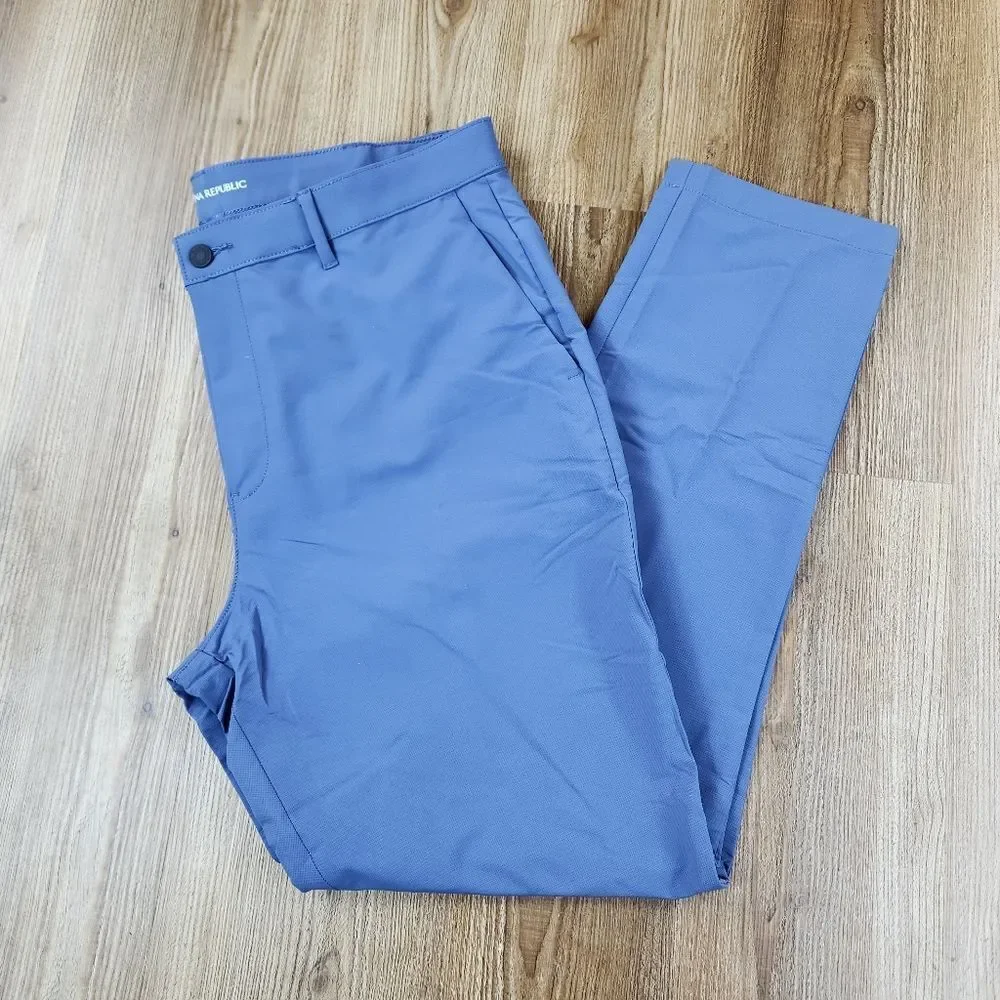 🔸️NWT Banana Republic Blue Flat Front Pants Size 38x32